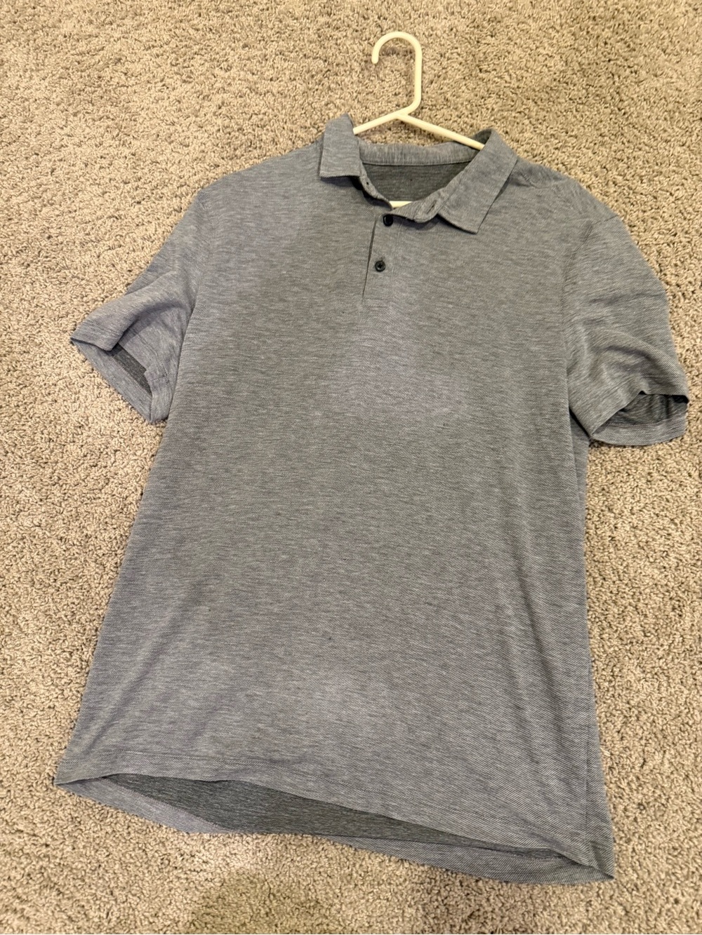 lululemon athletica Heather Gray Short-Sleeve Polo